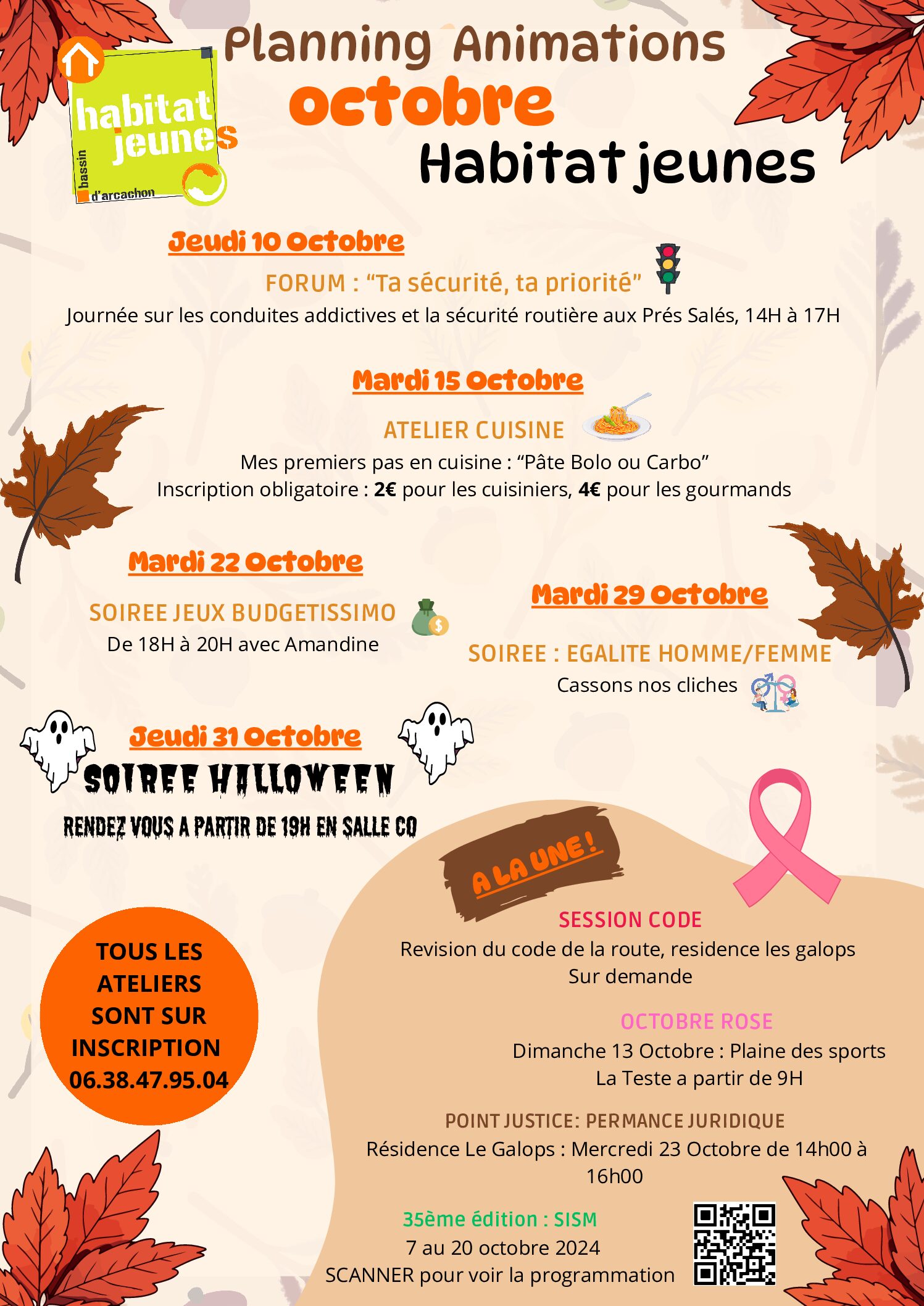 ANIMATIONS OCTOBRE 2024