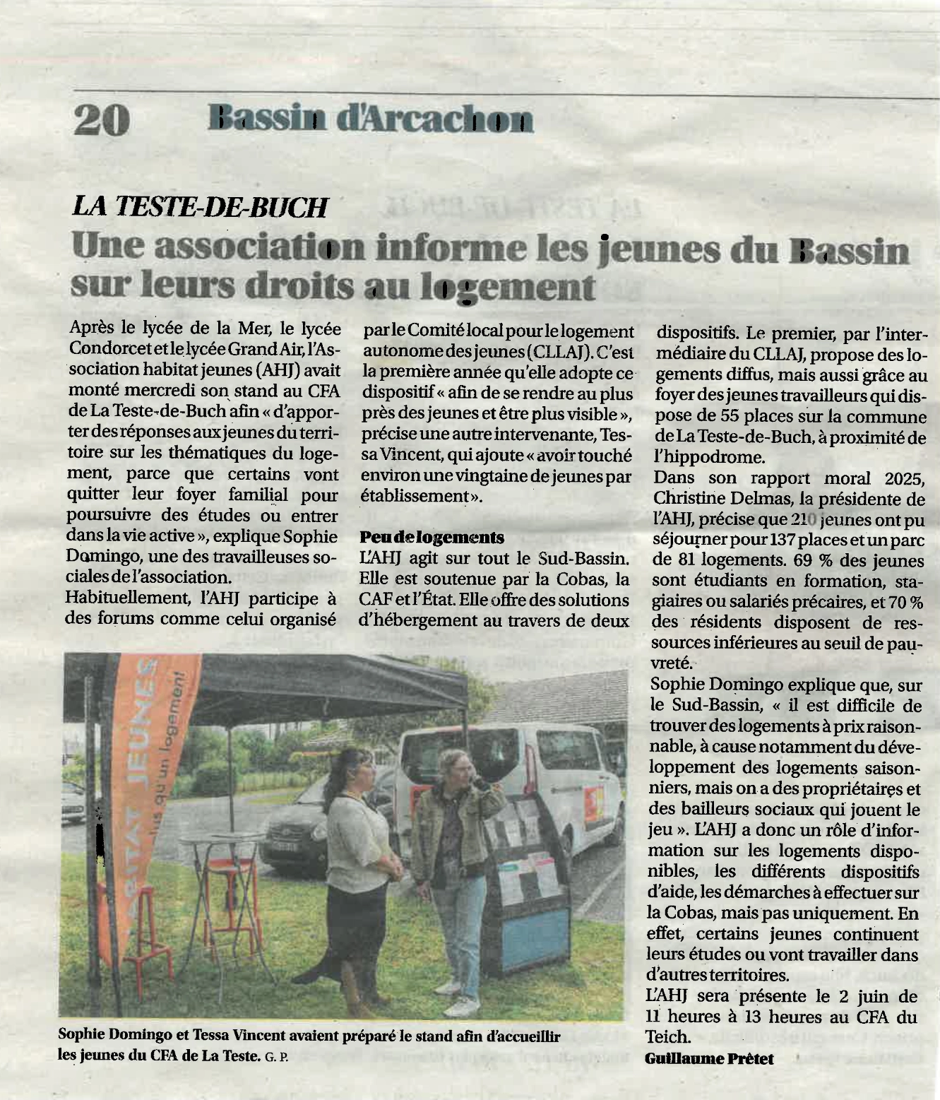 Une association informe les jeunes du bassin sur leurs droits au logement