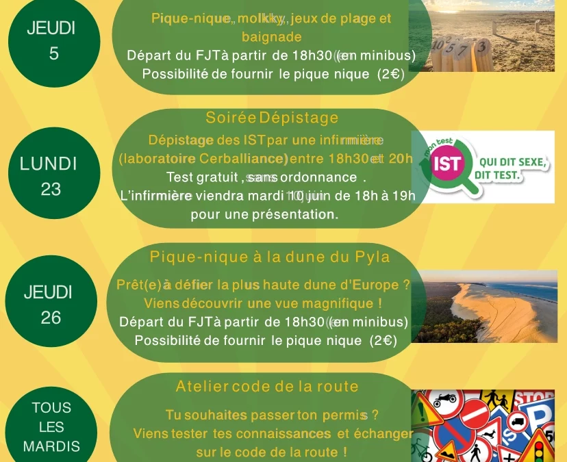 ANIMATIONS JUIN 2025