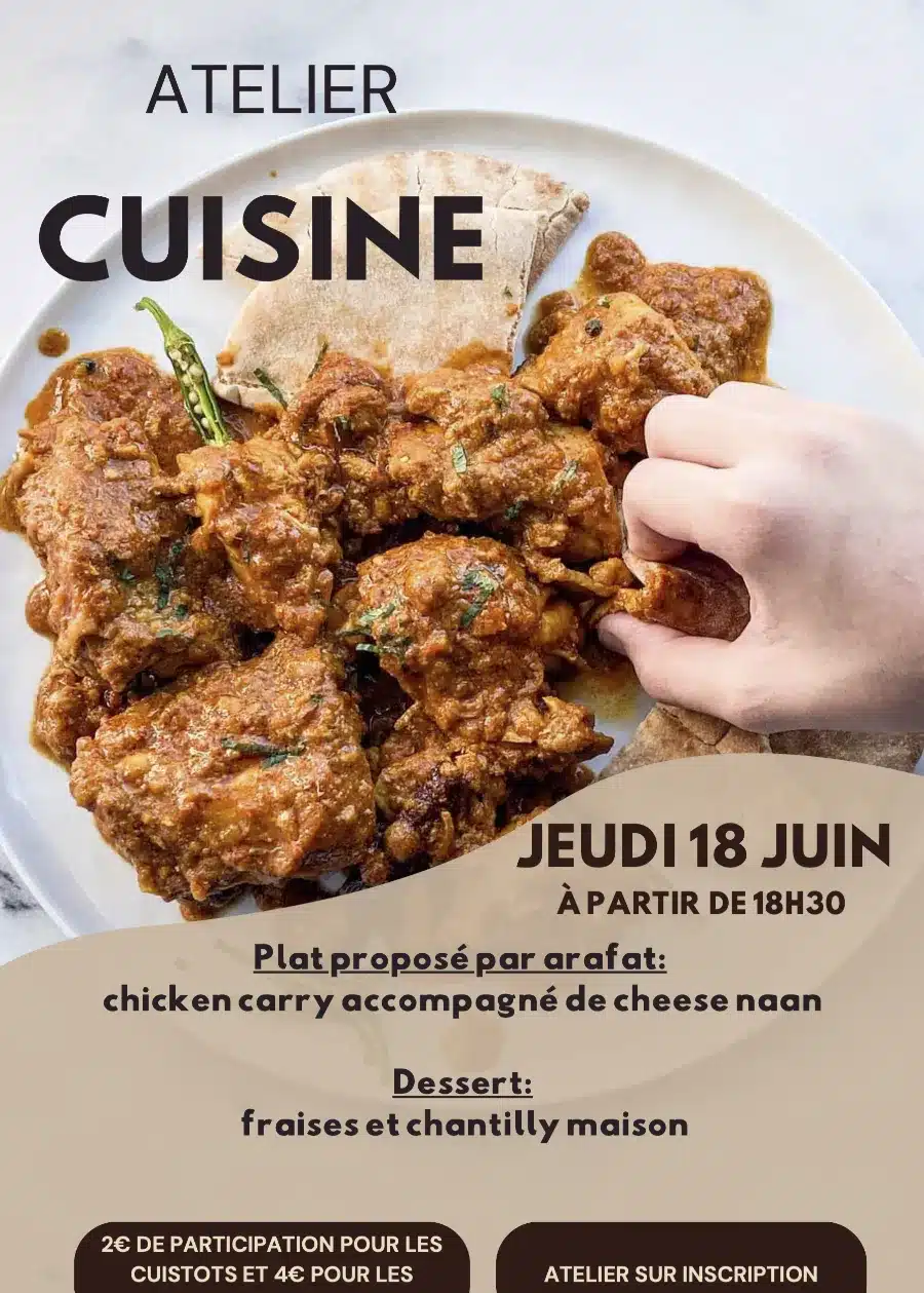 ATELIER CUISINE JEUDI 18 JUIN