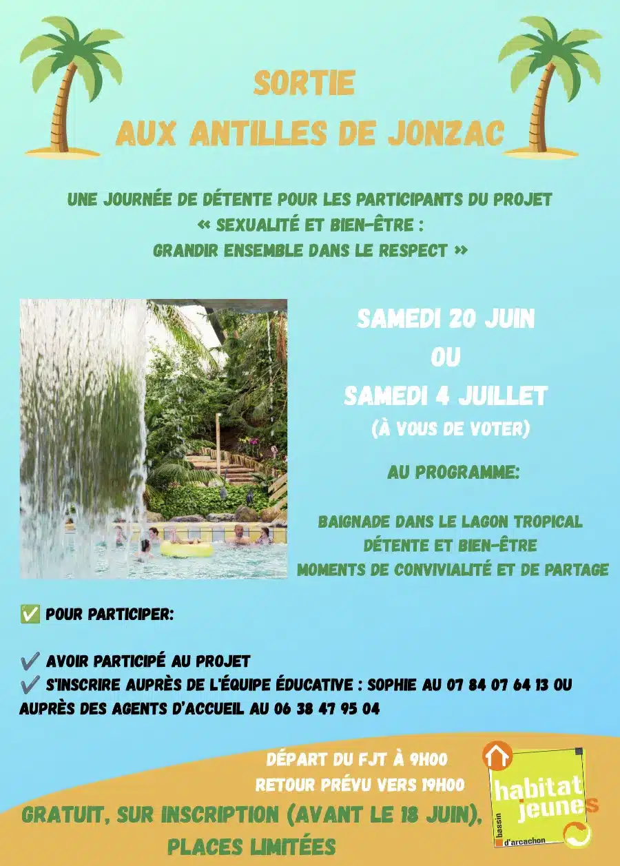 SORTIE AUX ANTILLES DE JONZAC 20 JUIN - 4 JUILLET