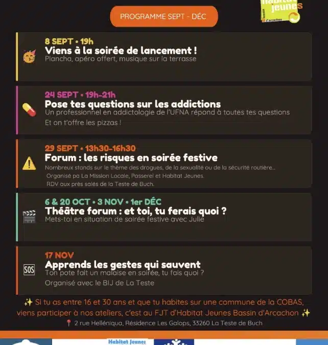 Ta sécurité, ta priorité : ateliers 16-30 ans à La Teste